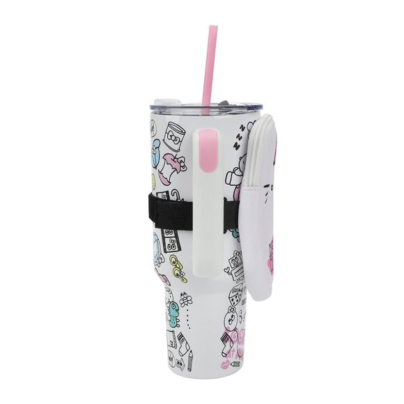 Hello Kitty 40 Oz Stainless Steel Tumbler With Attachable Bag - Picture 3 of 16